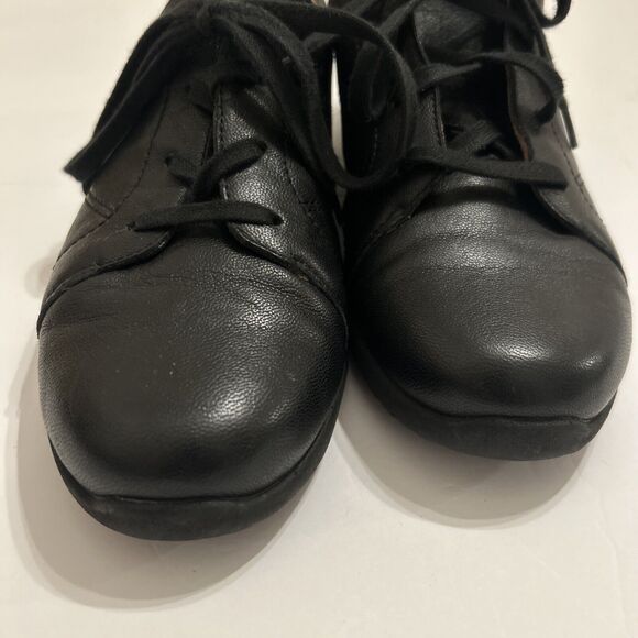Vionic Magnolia Lindsey Black Soft Leather Lace Up Everyday Shoes Women's Sz 8.5 - Picture 5 of 12